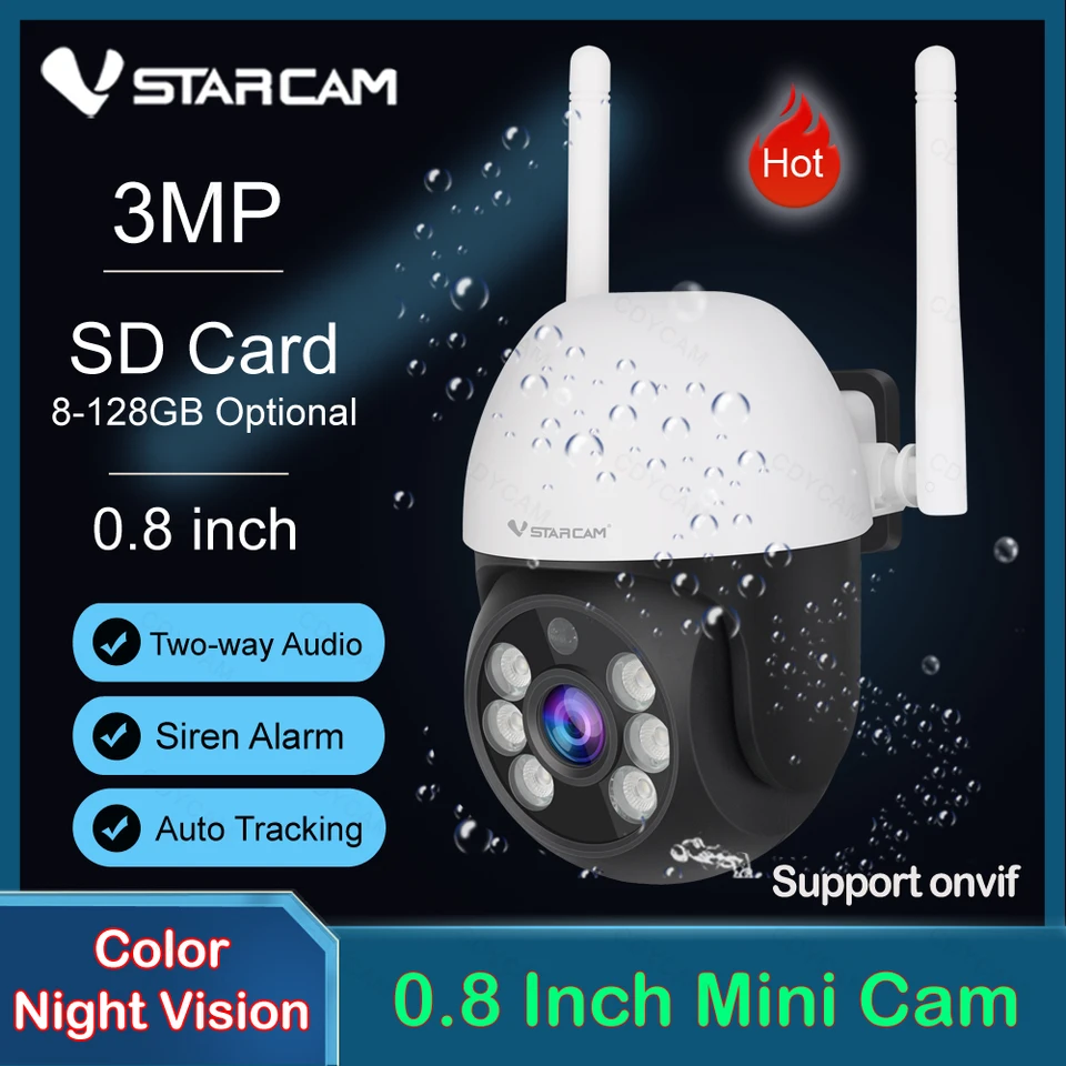 Vstarcam CS661 3MP 1296P Eye4 Wireless PTZ IP Dome Camera Camera Onvif Full Color Night Vision 4x Zoom Home Security CCTV Baby Monitor
