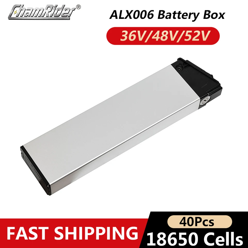 Vstavaná batéria ALX006 Vstavaná batéria 48V Pasríčka 18650 Držiak 36V 10S4P 13S3P 52V Elektrické bicykle