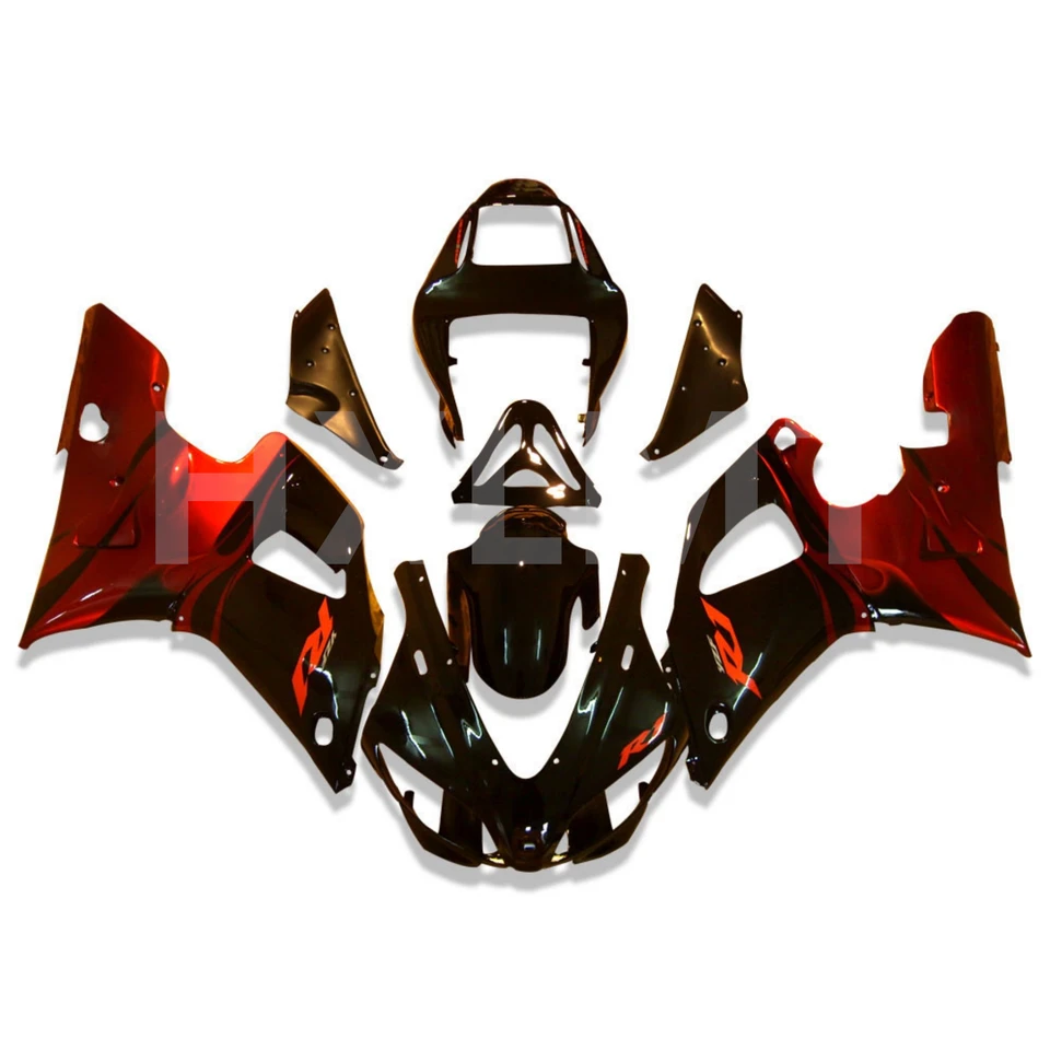 Vstrekovacie formovanie plastových kapotáží pre Yamaha YZFR1 1998 1999 Red White Motorcycle Faquings Kit YZF R1 98 99