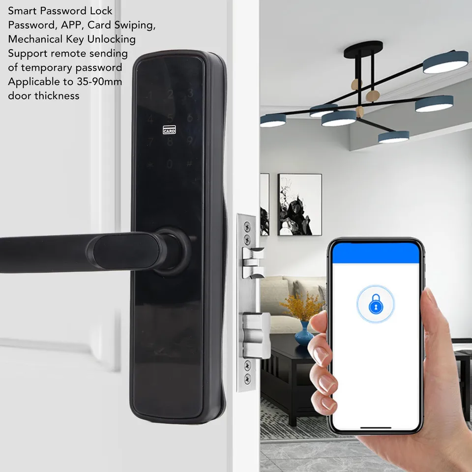 Vstupné dvere Zabezpečenie Elektronické indukčné inteligentné heslo Lock Easy Inštalácia pre internáty dvere pre hrúbku 35 - 90 mm