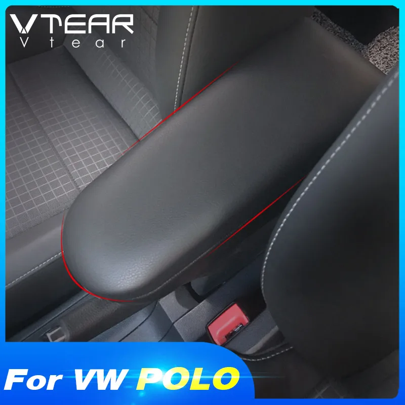 Vtear lakťová krycia krycia stredná konzola Závesná klipka kožené veko Fit Fit for VW Polo 6R Golf MK4 Bora Beetle Passat B5 Skoda Octavia Lavida