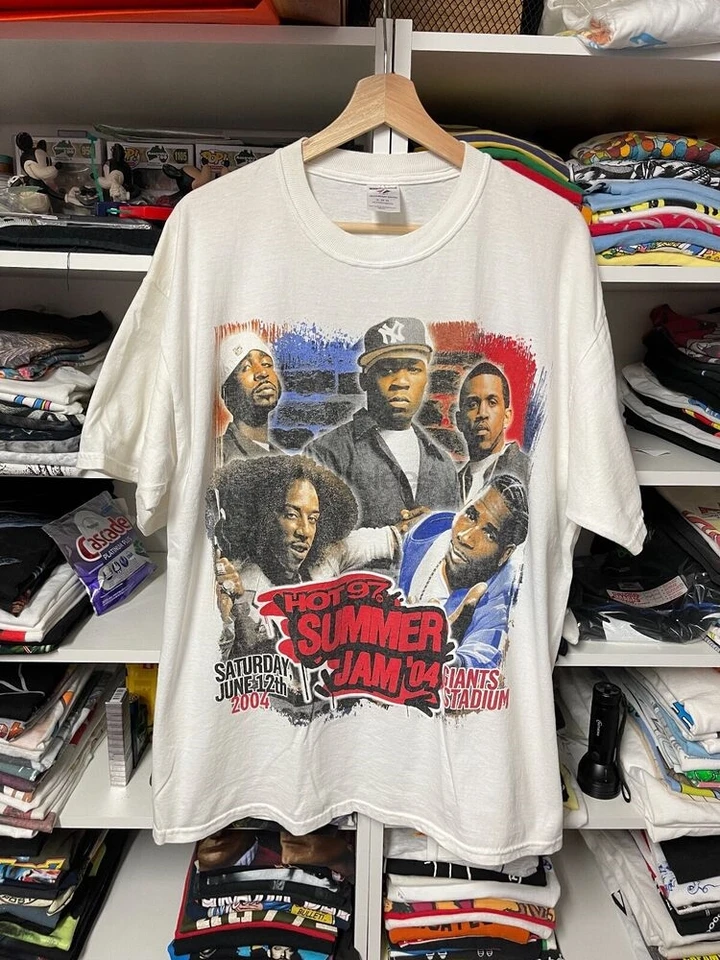 VTG HOT97 2004 Summer Jam T-Shirt XLARGE Y2K 93,7 DMX 50 CENT LUDACRIS RAP Tee