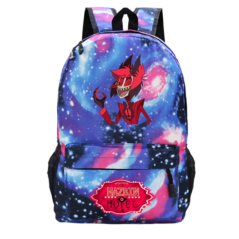 Vtipná karikatúra Hazbin Backpack Student Bookbag