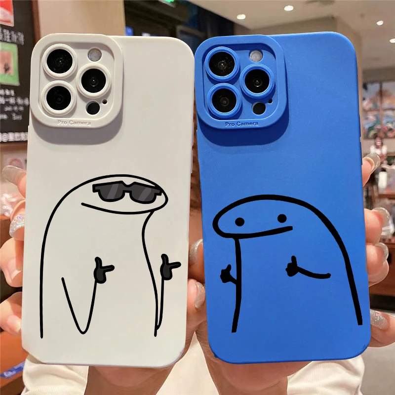 Vtipná karikatúra roztomilý matchman telefónny puzdro pre iPhone 15 11 11 13 14 Pro Max xr xs x 7 8 15 plus SE SOCKOPPRIPPRIPLE SLIKONOVÝ KRYT