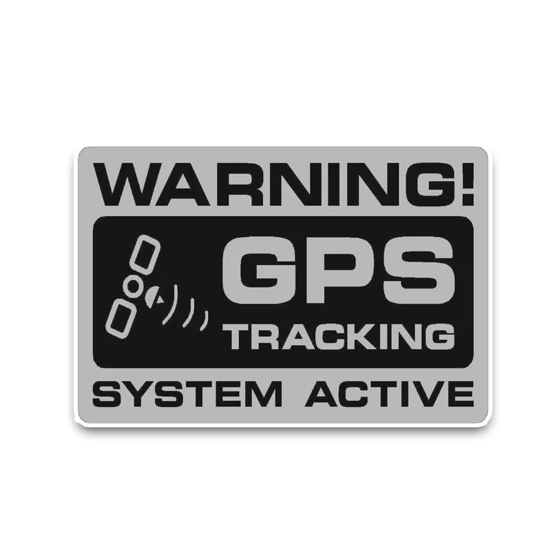 Vtipná nálepka KK Vinyl Varovanie GPS sledovací policajný systém aktívny viditeľný obtisky vodotesné 12*7 cm