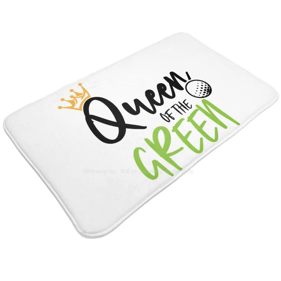 Vtipné dámy Golf Golf Golfing Golf-Sassy Queen of Green Soft Cushion Car Home Carpet Dvere Mat Golf Funny Cute Ladies Golf