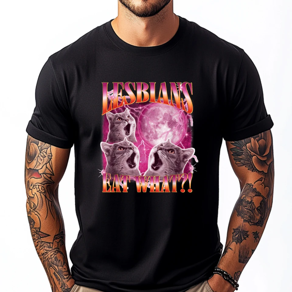 Vtipné gay pýchy lesbičky jedia to, čo wlw queer lgbtq bavlna grafické odpaliská anime sv. Patricka deň