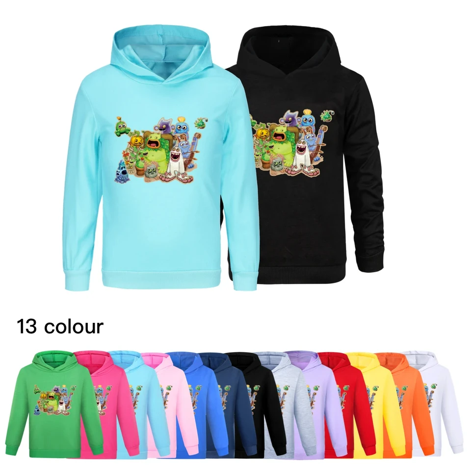 Vtipné moje spevácke monštrum 3D mikiny mikiny chlapci chlapci kapucňa deti jesenné príležitostné pullover dievčatá vonkajšie oblečenie detské oblečenie harajuku