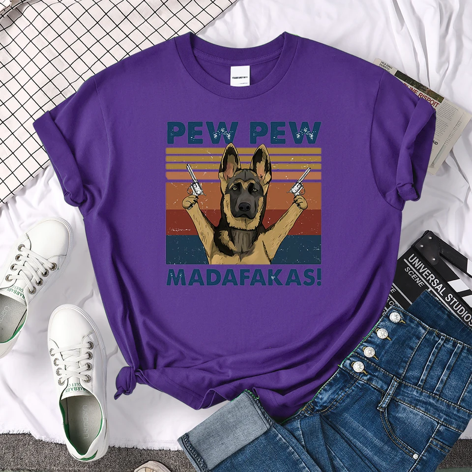 Vtipné pew pew madafakas cool psa potlač ženské tričká retro ležérne tričko karikatúry značkové oblečenie hip hop letné dámske tričko