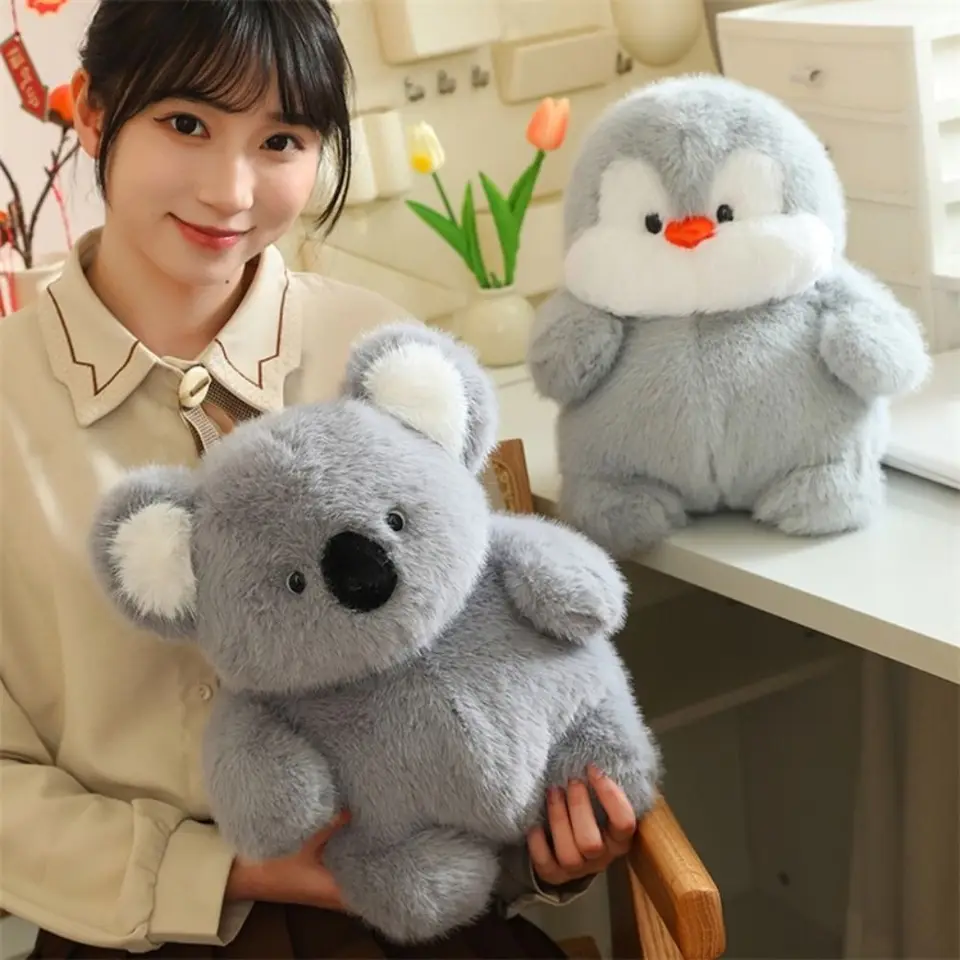 Vtipné prasa koala plyšové hračky mäkké karikatúry Penguin zvieracie plyšové vankúš simulácia roztomilý vydra Plush Doll Home Decor