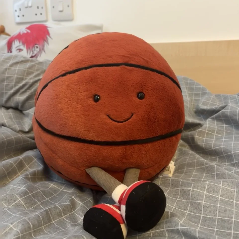 Vtipné roztomilé futbalové plyšové basketbalové futbalové futbalové vankúšové vankúš Kreatívna basketbalová mäkká hračka