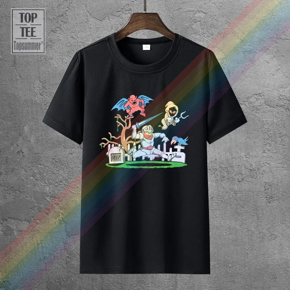 Vtipné tričká Novinky Tshirt Ghost n Goblins Tričko Tričko cintorín