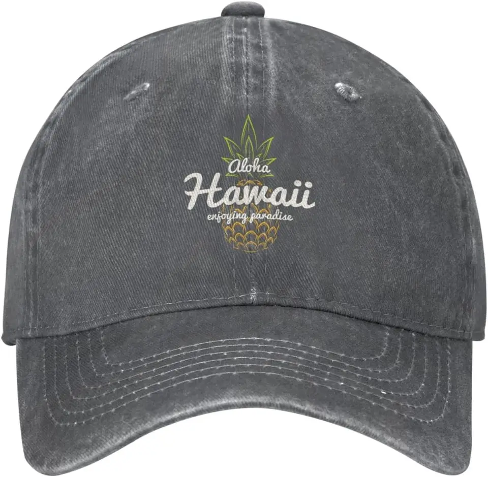 Vtipný ananás Hawaii vinobranie zúfalé nastaviteľné umyté džínsové džínsové pánske klobúky Trucker Hat Baseball Lall Cap pre mužov
