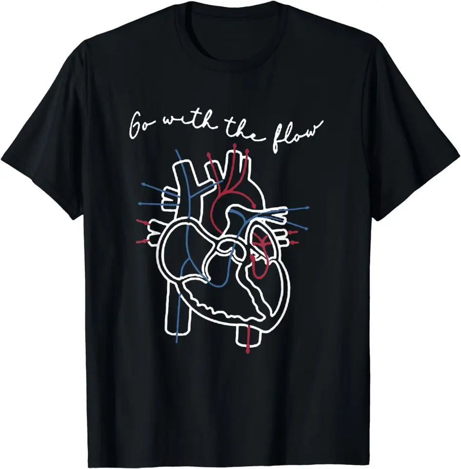 Vtipný darček CVICU srdcová sestra anatómia Kardiológia ľudský tok srdca T-shirt muži oblečenie na mieru tlačené streetwear harajuku