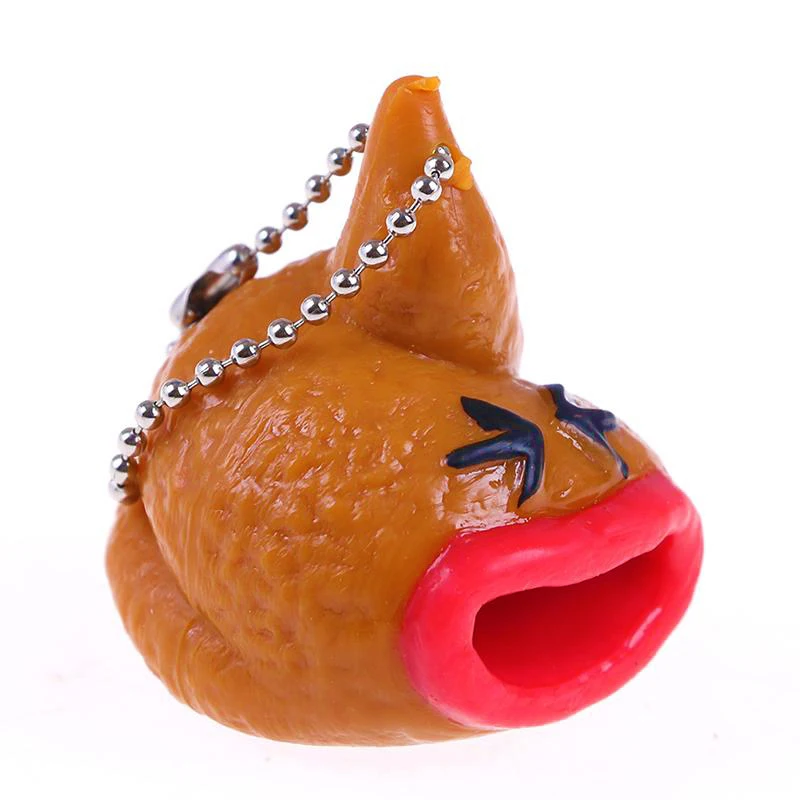 Vtipný darček hovno fidget squishy keychain žart stlačte jazyk stres reliéf antistress relax hračky dospelých