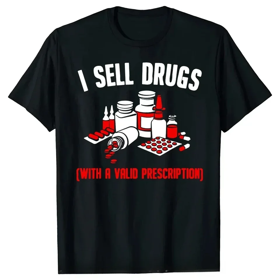 Vtipný dizajn dizajnu farmaceut farmaceutický technik tričká Streetwear s krátkym rukávom narodeniny darčeky letné štýl tričko Men