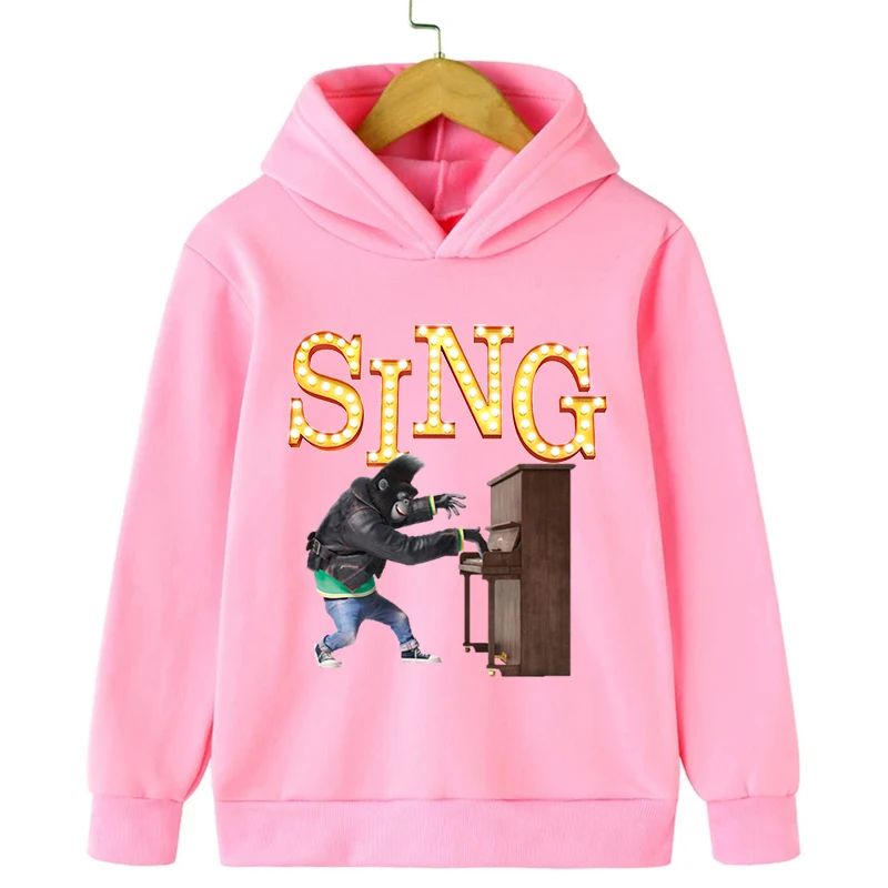 Vtipný film spievať 2 karikatúru mikiny chlapci dievčatá s dlhým rukávom pullover harajuku mikiny
