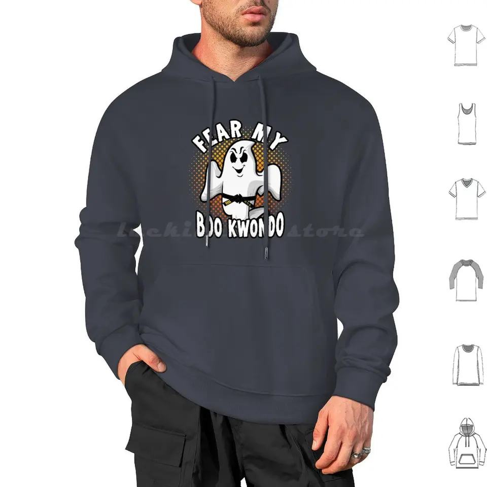 Vtipný Halloween taekwondo duchovné kostýmy kapucňa bavlna s dlhým rukávom Halloween v auguste Partying Ghost Ghost Halloween