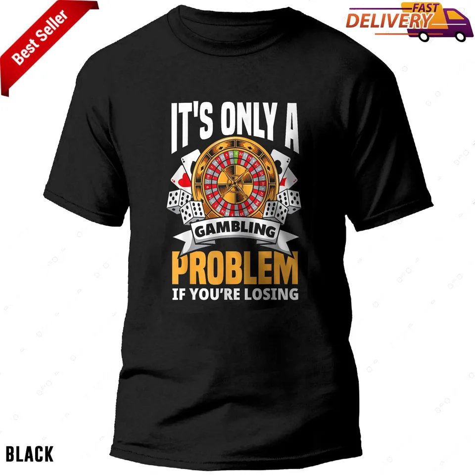 Vtipný hráč Roulette hrací automat kasíno vegas tričko hazardné hry S-3xl fastshi