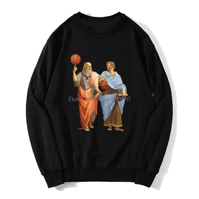 Vtipný kreatívny filozof Platón Aristoteles Basketballer zápas mikina Men jar jesenné mikiny sveter streetwear harajuku