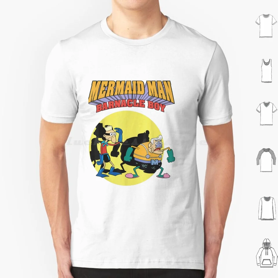 Vtipný morský panna retro t košele Men ženy deti 6xl squidward morská panna