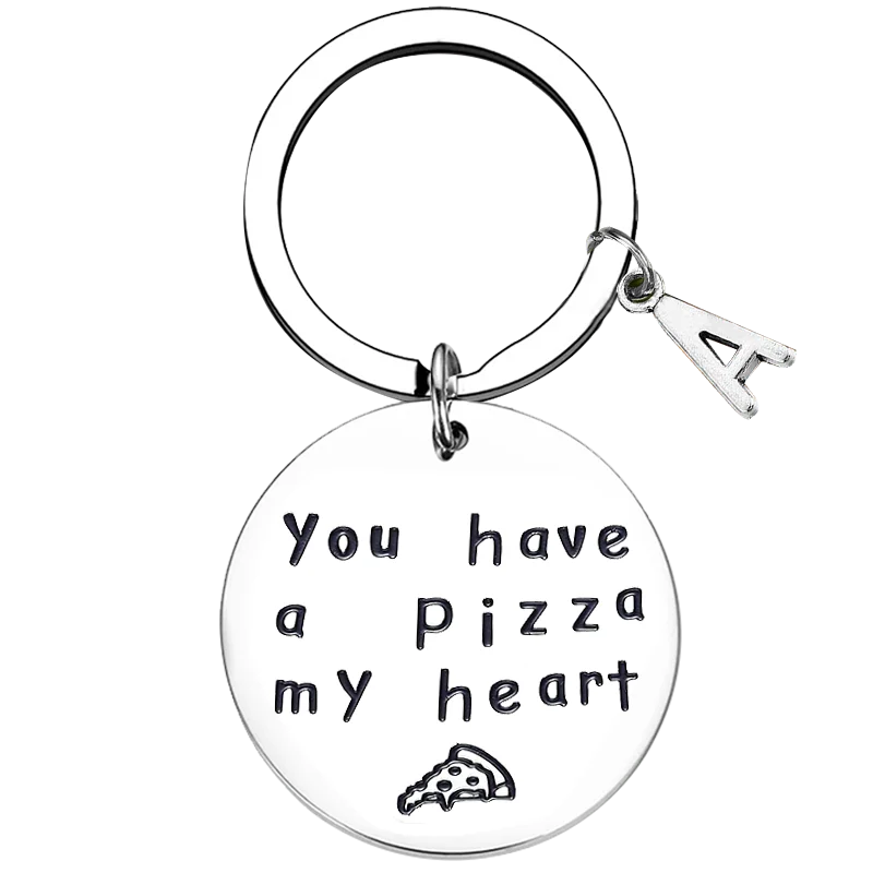 Vtipný pizza Valentines Day Keychain Darčeky výročie k narodeninám Letter Keychain darček mu manžel otca priateľ pár