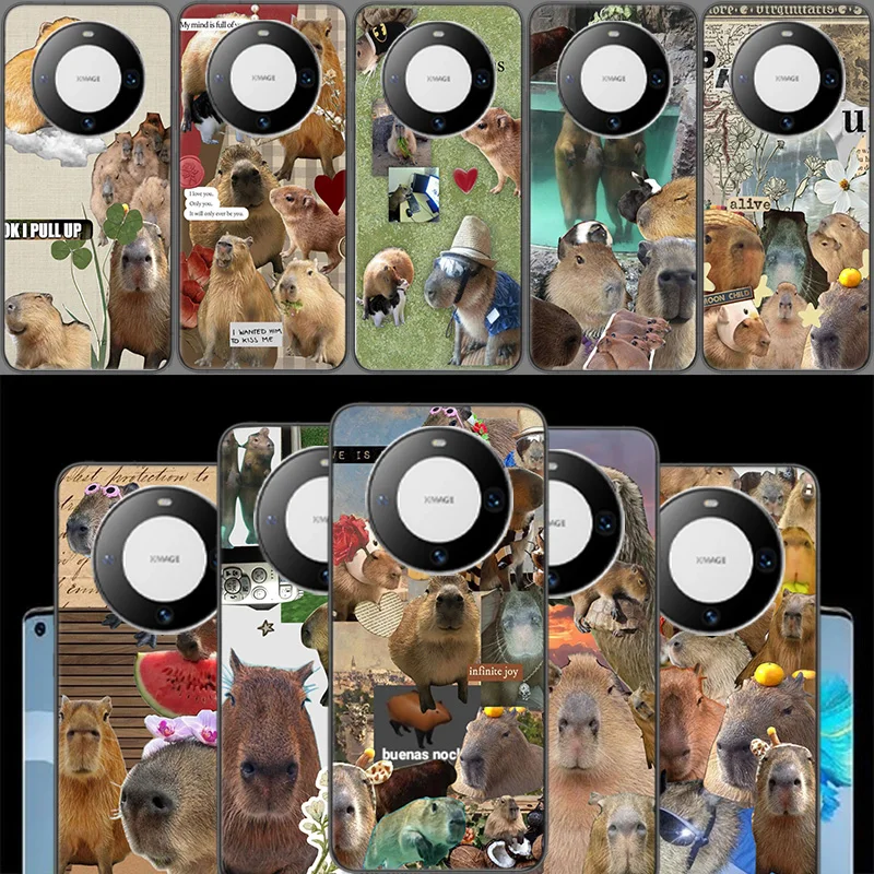 Vtipný puzdro na telefón Capybara pre Huawei P40 Lite P50 Pro P30 P20 P10 Y5 Y6 Y7 Y9 2019 Mate 30 20 Pro 10 Lite Cover