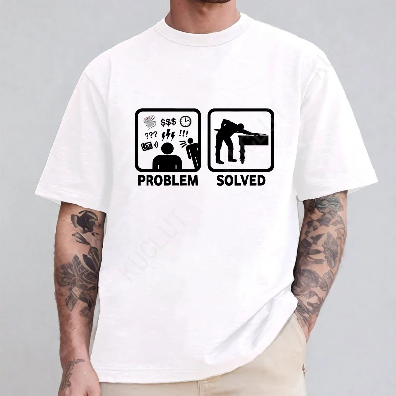 Vtipný vývoj biliard tlačiarenský muži tričká Priedušné odevy tričiek Summer Streetwear Tops Presnaté nadmerné voľné odpaliská s krátkym rukávom