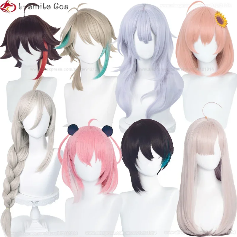 VTuber Hololive Aiaamare Sasaki Saku Honma Himawari Saegusa Akina Aza Mayuzumi Kai Nina Kosaka Sukoya Kana Cosplay Wig + parochňa Cap Cap