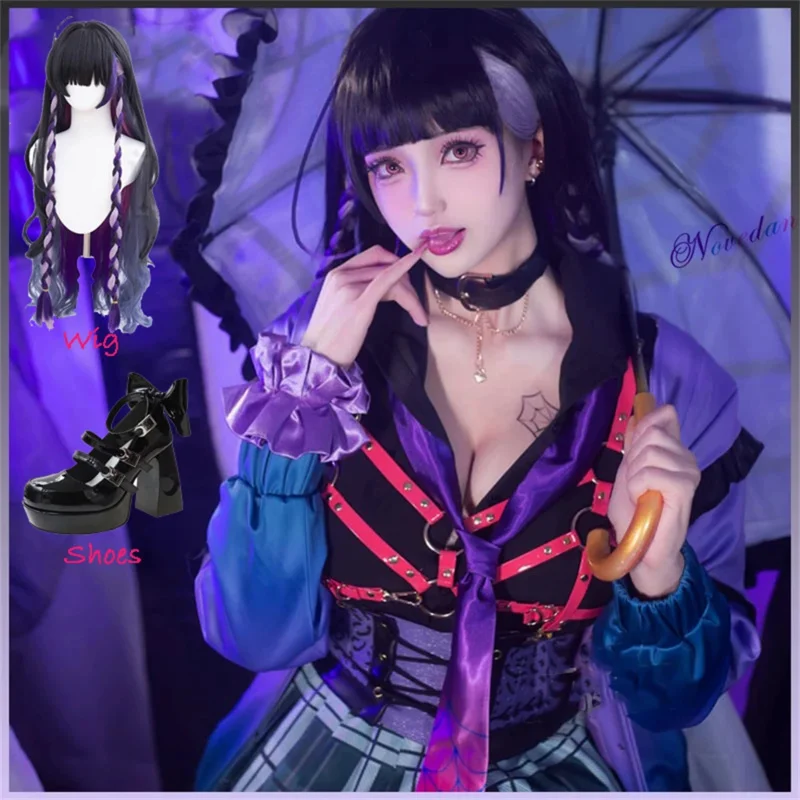 Vtuber nijisanji xsoleil melloco kyoran cosplay kostým halloween hra halloween jamy oblečenie oblečenie anime oblečenie dáždnik