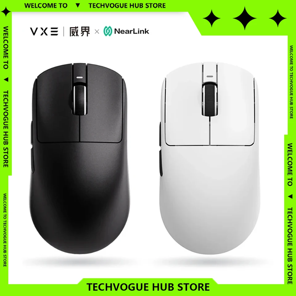 VXE Dragonfly R1 blízko Mouse Mouse Paw3395Se Troj režim 150h dlhá batéria bezdrôtová herná myš prispôsobená PC Gamer Vianočné darčeky