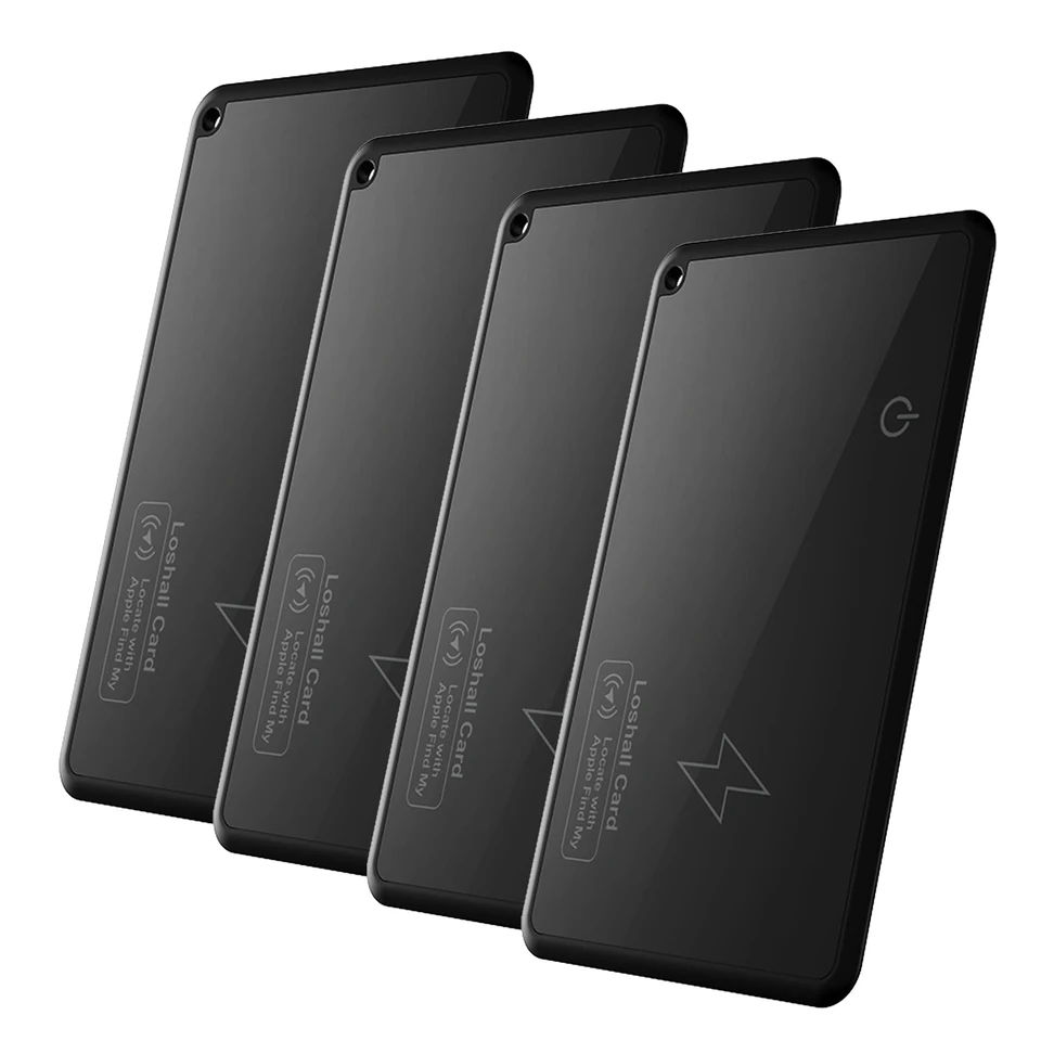 Vyhľadávač položky BT Tracker Pracujte s vyhľadávaním My, 4 Pack Wirelessly nabíjanie ultra tenkých lokalizátorov karty so zvukovou pripomienkou správy