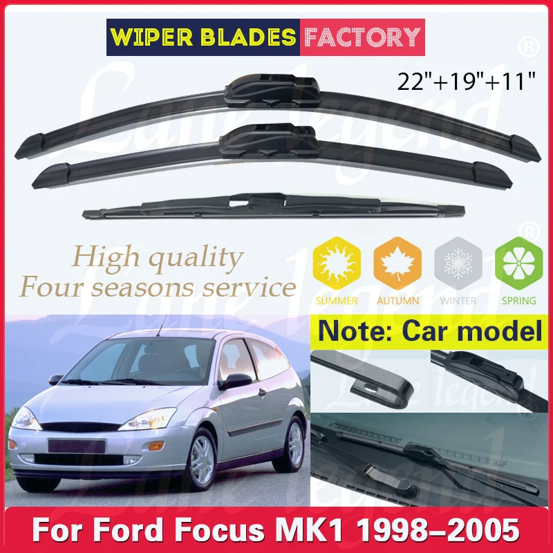 Vyjadrenie automobilu pre Ford Focus MK1 1998 - 2005 predné zadné stierač čepele čelné sklo okna okenné vozidlá 2004 22 