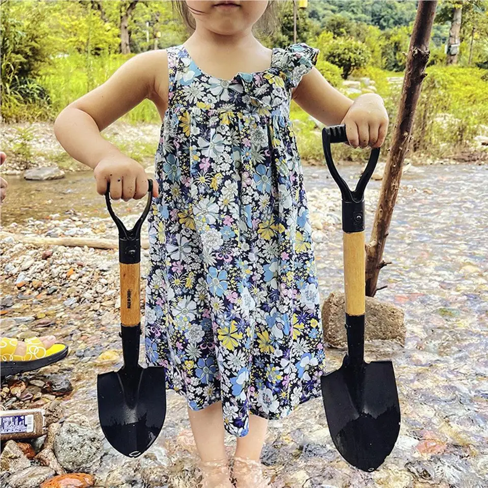 Vykopávka lopaty lopaty mangánové oceľové lopaty Kids Trowel vodotesná vrstvená záhradná lopata pre pláž kemping vonkajšie veľké
