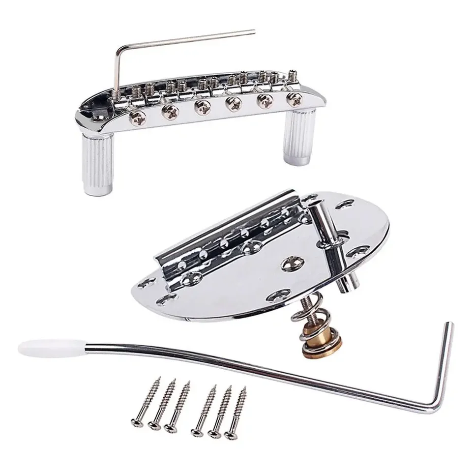 Vylepšenie kovového gitarového mosta Tremolo Guitar Set pre diely Guitar Mustang Jazz Master Guitar