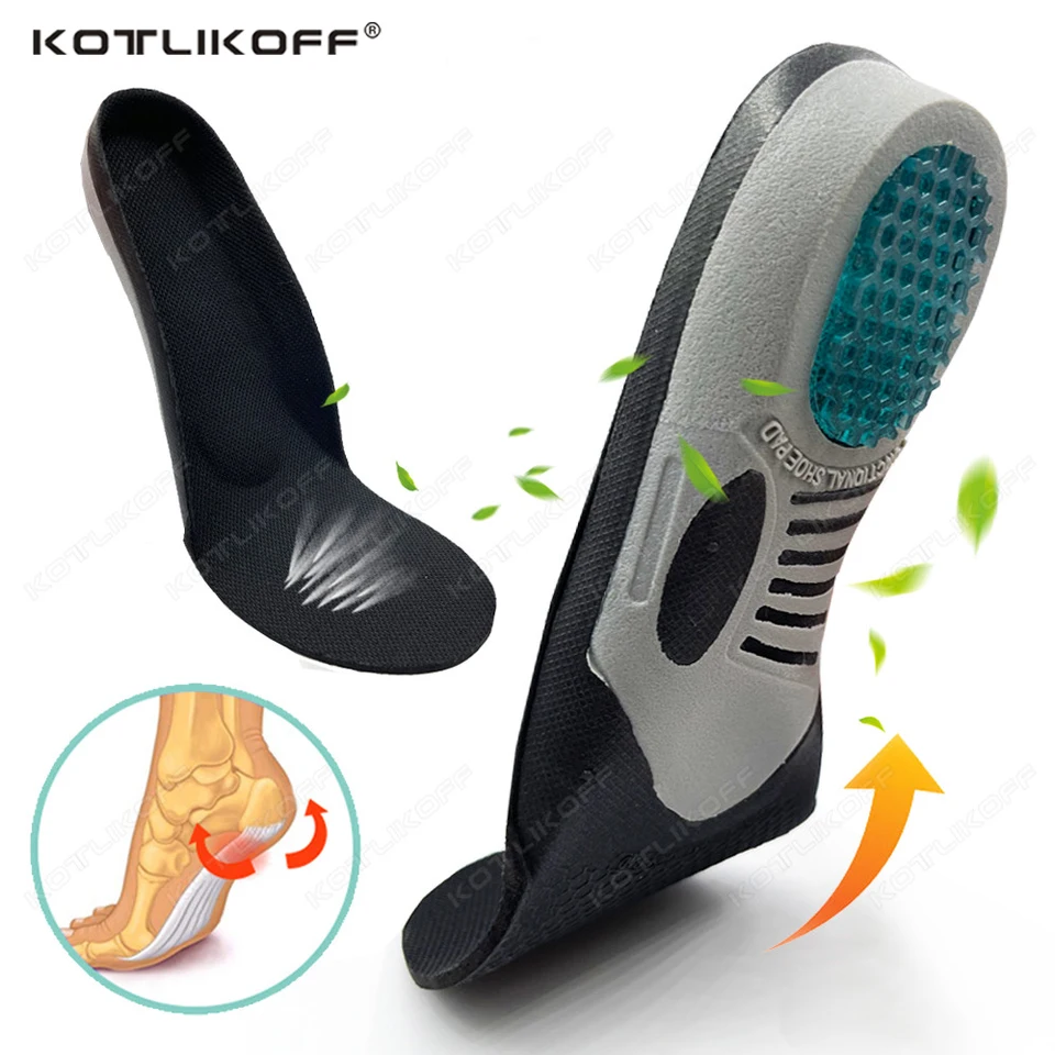 Vylepšené ortotické gélové vložky Orthopedické ploché nohy Zdravé podložka podložky pre topánky na podporu oblúka podložka pre plantárnu fasciitídu unisex