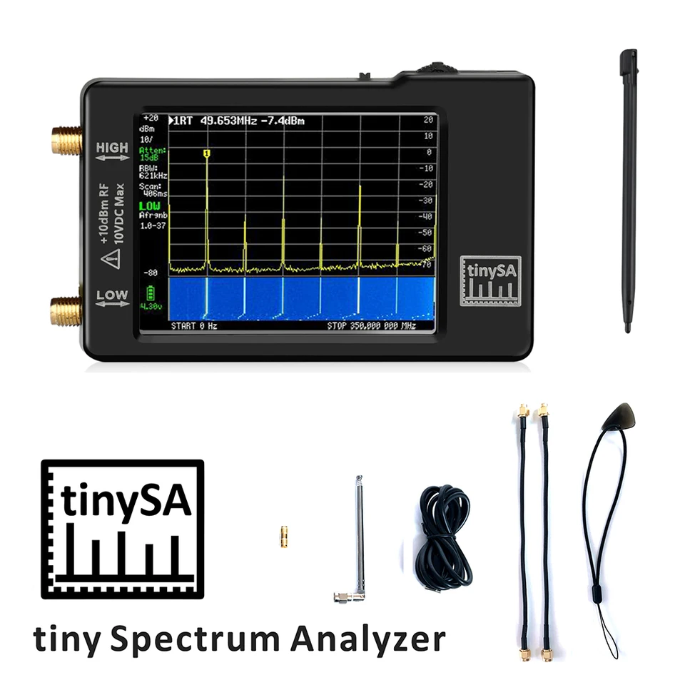 Vylepšené ručné držané drobné spektrum analyzátora Tinysa 2,8 