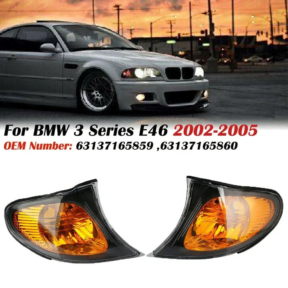 Vylepšite svoje vozidlo s rohovými svetlami pre BMW E46 3 Series Žltá šošovka Easy inštalácia perfektnej výmeny pre svetlá