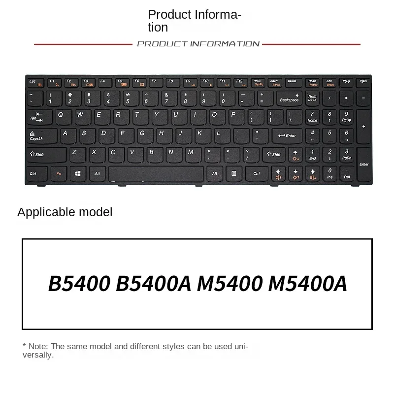 Vymeňte oblek pre Lenovo B5400 B5400A-IFI B5400A-ITH M5400/M5400A/M5400AT Klávesnica notebooku