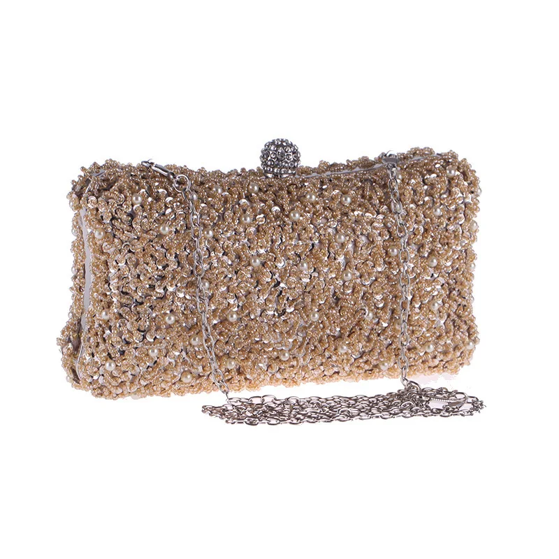 Vynikajúca výšivka diamantových korálikov večerná večierka Kabelka Ženy Bling Glitter Flikins Rinestone Ramer Messenger Cupe
