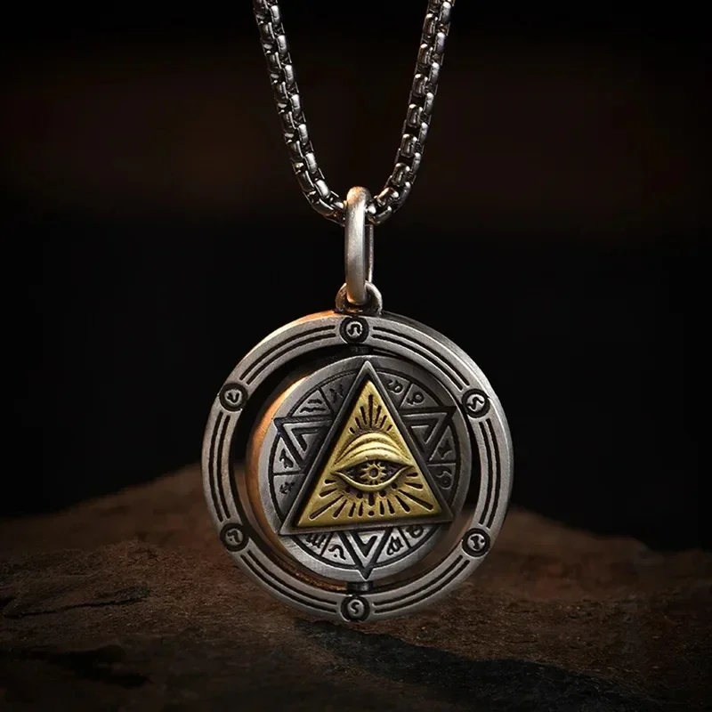 Vynikajúce staroveké egyptské bohovia Eye Horus náhrdelník Triangulárne oko prívesok