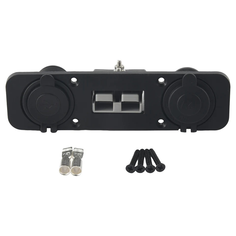 Vyplachovacia montáž pre Anderson Plug Socket Double USB Panel nabíjačky pre kamión Caravan Camper Boat
