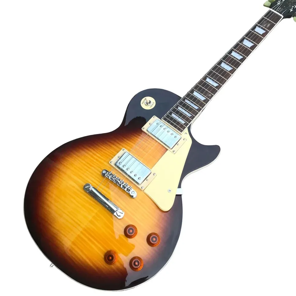Vyrobené v Číne, LP Standard z roku 1959 R9 gitara, strieborný hardvér, 2 snímače, hmatník z ružového dreva,