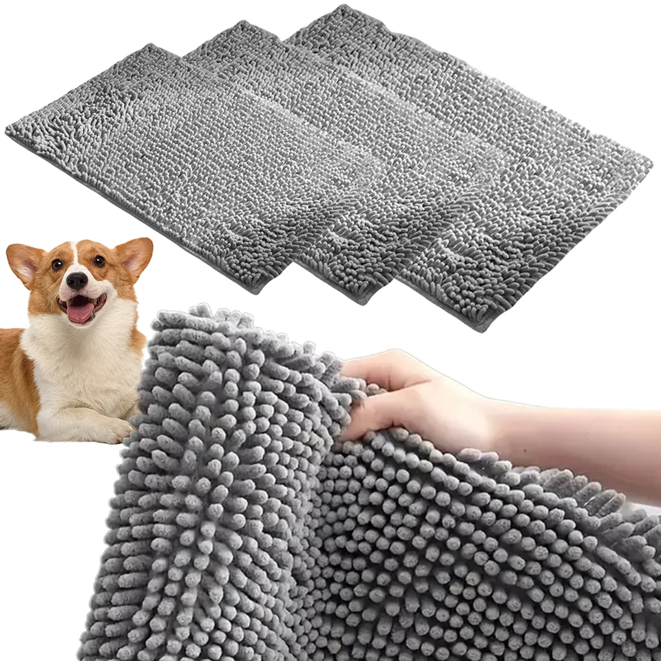 Vysoko absorpčné dverové psie rohož absorbuje vlhkosť a koberec Dirt Pet Rýchle suchý nízky profil vchod koberca Chenille Soft Indoor Dvers Rat