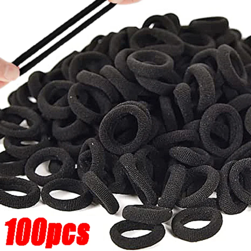 Vysoko elastická slučka vlasov Girl Girl cop nylon čelenka 20 mm tenké lano detské vlasové krúžky čierna hlava na hlave Jednoduché módne vlasové kravaty