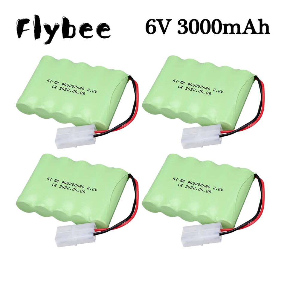 Vysoko kapacita 3000 mAh NIMH batéria 6V Tamiya zástrčka pre RC Hračky automobilov Tank Truck Robots Lodne AA NI-MH 6V Nabíjateľná batéria