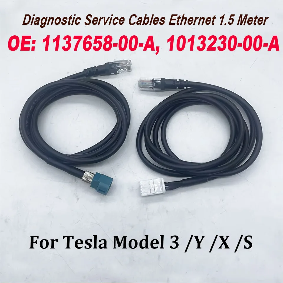 Vysoko kvalitná 1137658-00-A 1013230-00-A 1,5-meter Diagnostické servisné káble Ethernet pre súpravu nástrojov Tesla Model 3/y/s/x