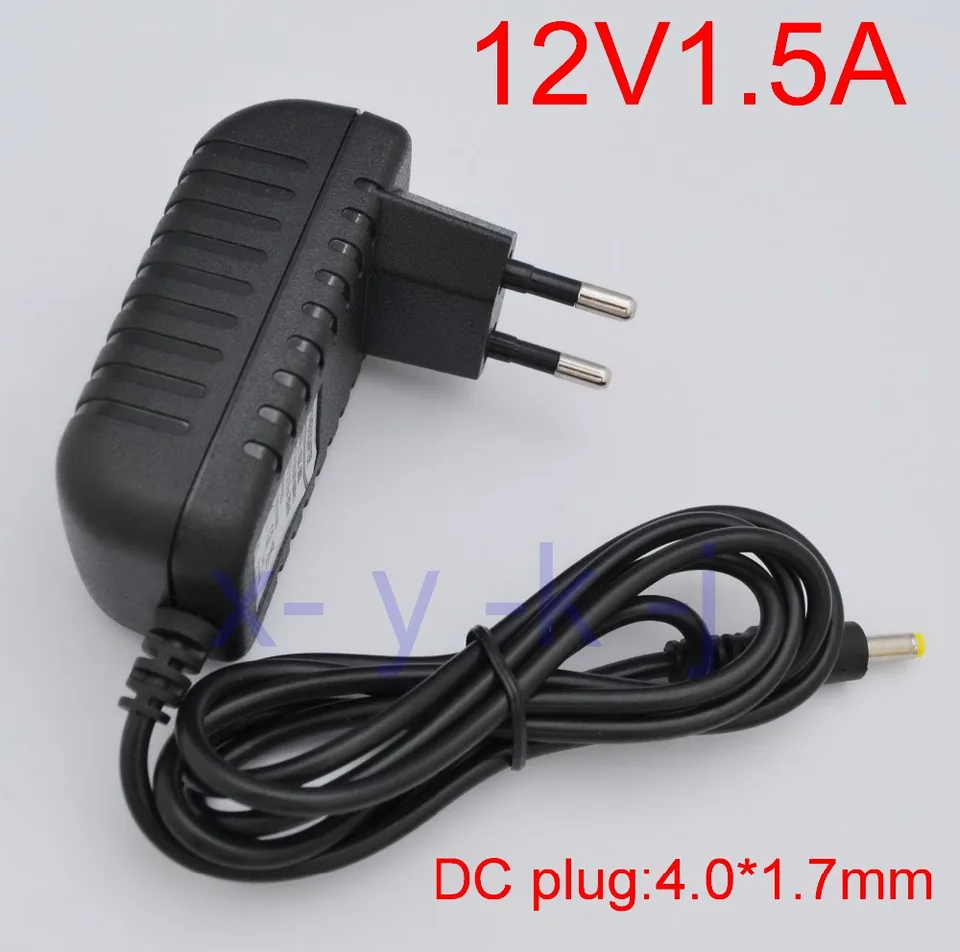 Vysoko kvalitná 12 V 1,5A 1500MA IC Program AC 100V-240V Prevodník prepínacích napájacích adaptér 1500MA Dodávka EÚ DC 4,0 mm x 1,7 mm