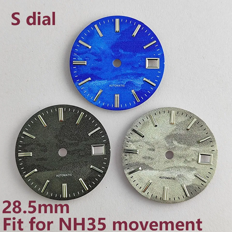 Vysoko kvalitná 28,5 mm NH35 Logo Dial Watch Dial S Diald Vhodný pre NH35 NH36 MOUNTING WATCH