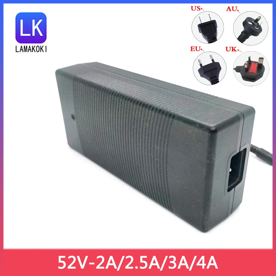 Vysoko kvalitná 52V 2A 2.5a 3a 4A Univerzálny napájací adaptér 52 Volt Switching Nabíjačku Nabíjačka AC na DC PoE prepínač